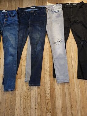 Designer Jeans Skinny Jeans Lot - Black, Blue, Grey 27